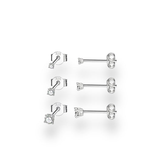 silver stud earrings