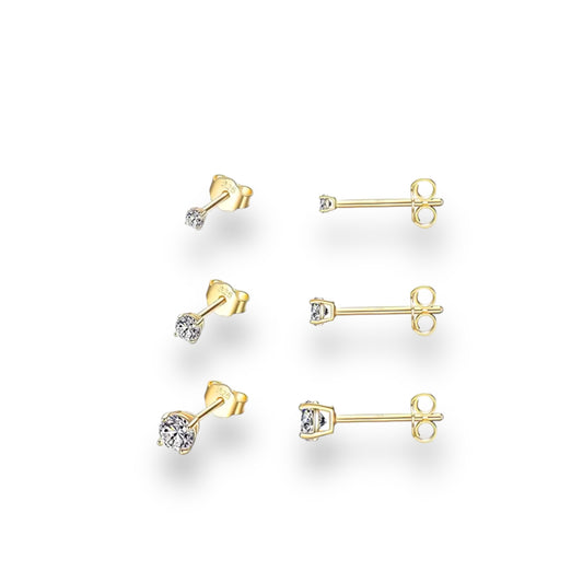 gold stud earrings