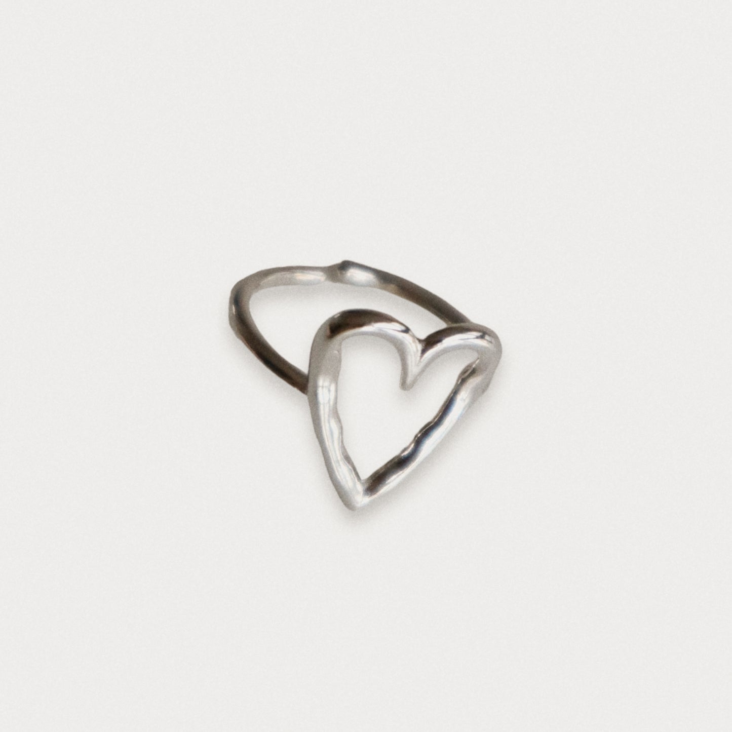 silver heart ring