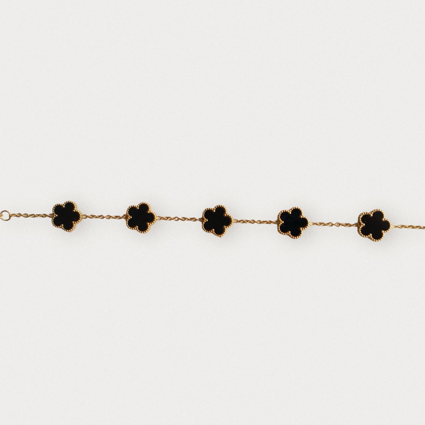 black flower bracelet