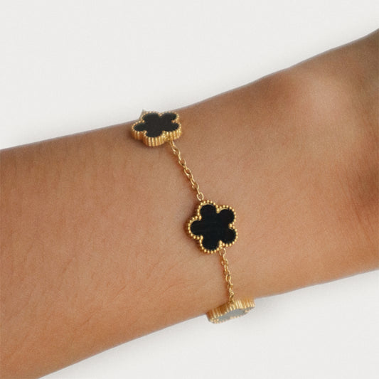 black flower bracelet