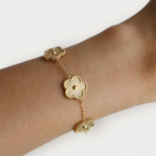 gold flower bracelet